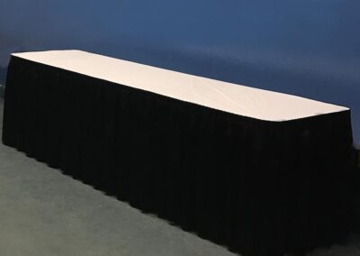 Black Skirting on 8-foot Table