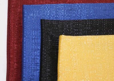 Draping colours - burgundy, blue, black and gold